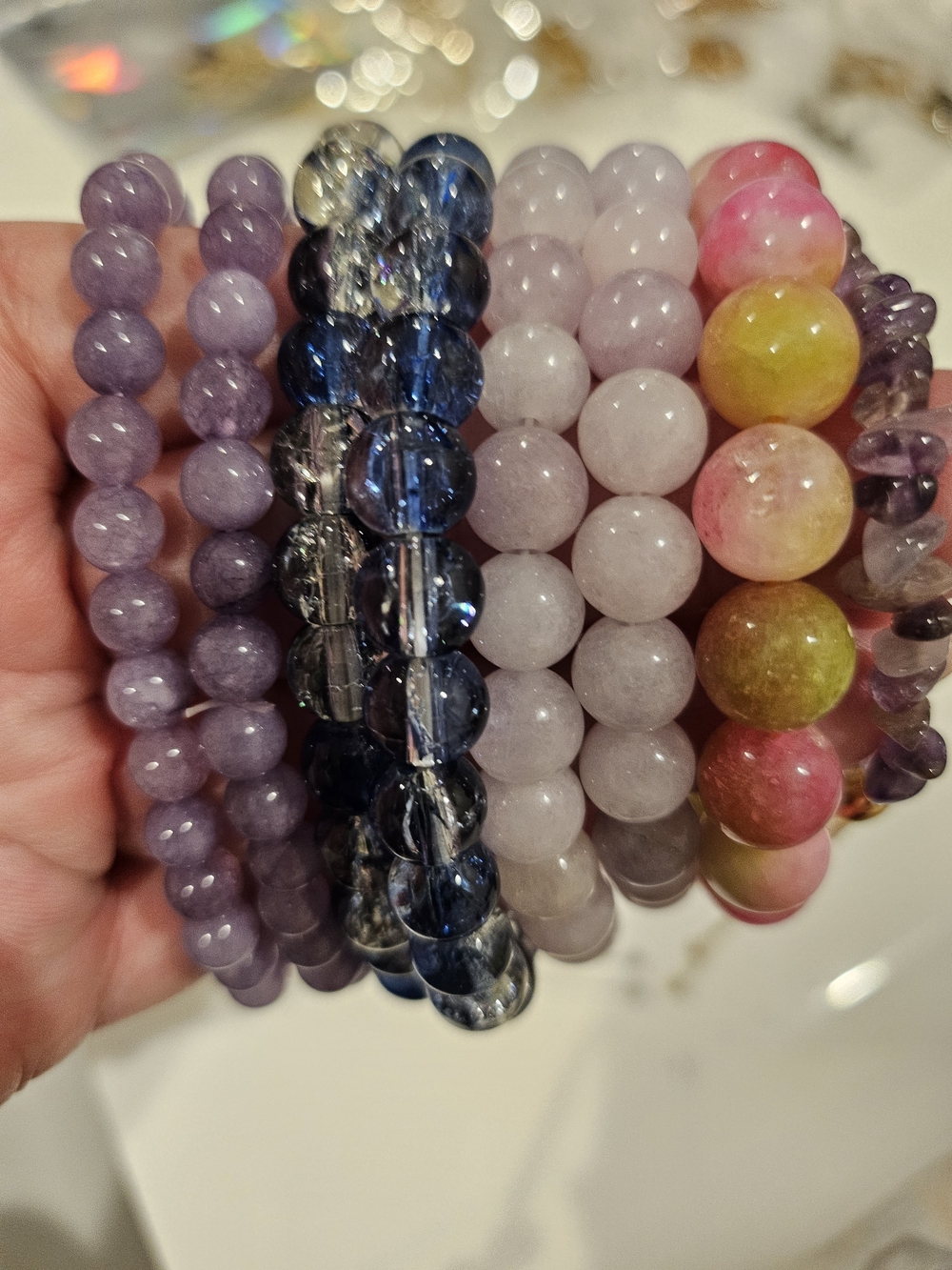 Crystal Beaded Bracelet Set Of 8